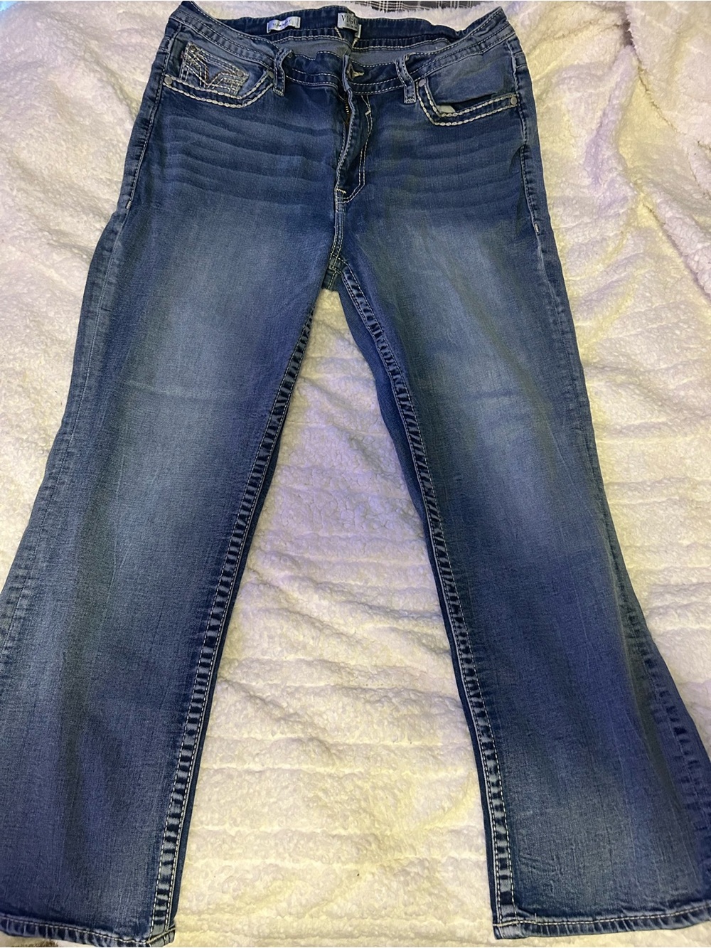 Vigoss Medium Blue Slim Bootcut Jeans